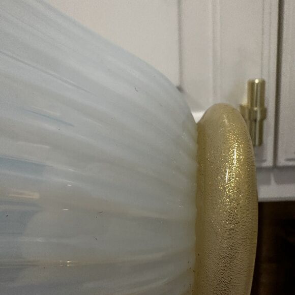 Murano White Crystal Bowl  Handmade  in Italy - Picture 9 of 13